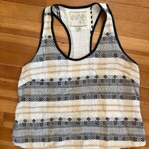 Ace & Jig Black and Cream Racerback Tanktop Size S/P